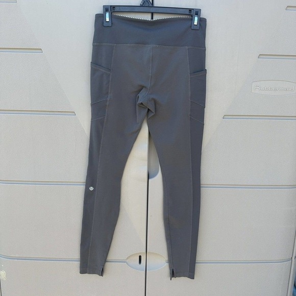 lululemon wunder under luon mid rise pockets olive brown Full Length Leggings 8 - Picture 2 of 7